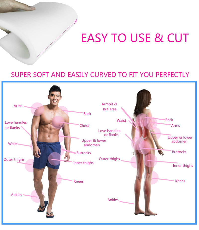 Lipo Foam Board 4Pack Liposuction Surgery waist-supports Foam Sheet for Recovery BBL Supplies 8"X11" Lipo Foam Pads for Post Surgery Help Out When Using Ab Board Compression Garments 4