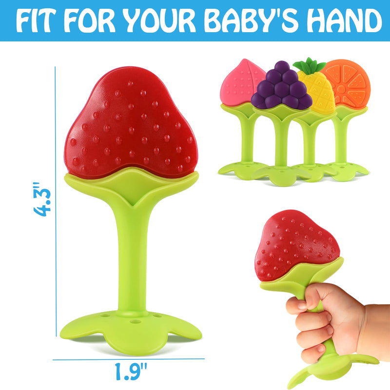 [Australia] - Teething Toys (5 Pack) - Tinabless Infant Teething Keys Set, BPA-Free, Natural Organic Freezer Safe for Infants and Toddlers, Silicone Baby Teethers Multicolor 