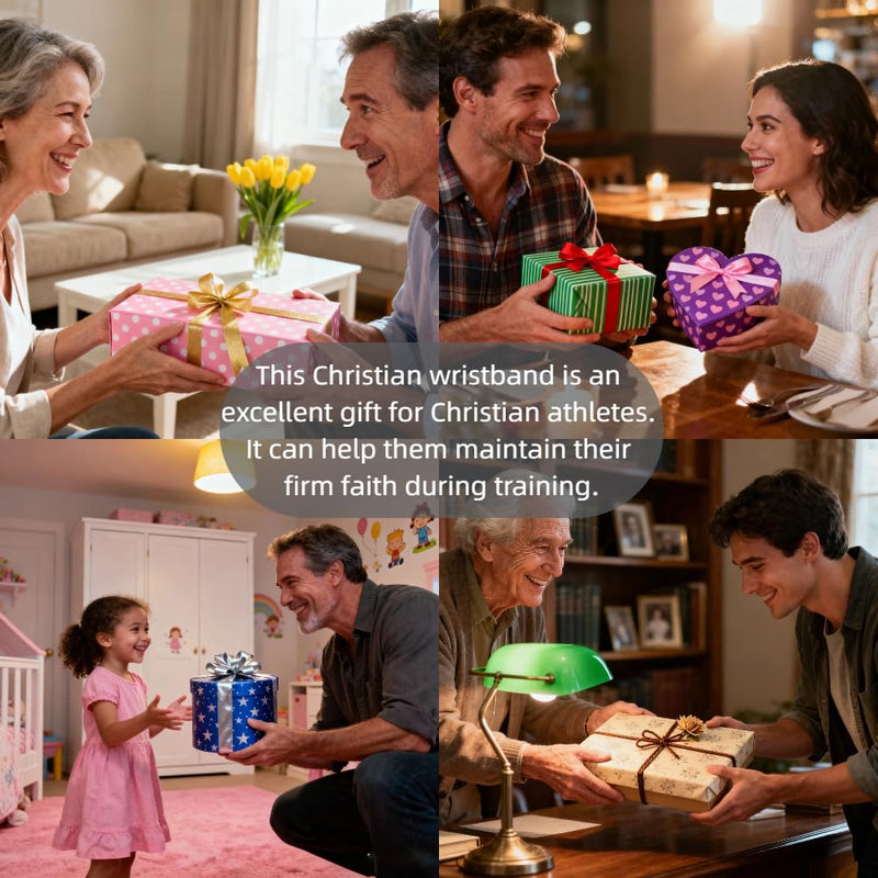 Christian Sports Tape with Cross Design, 4 Rolls Precut Cotton Kinesiology Wrap for Wrist & Ankle Support in Football, Boxing, Gym, 2 Inch x 23 Feet Each，Ideal Faith-Based Gift