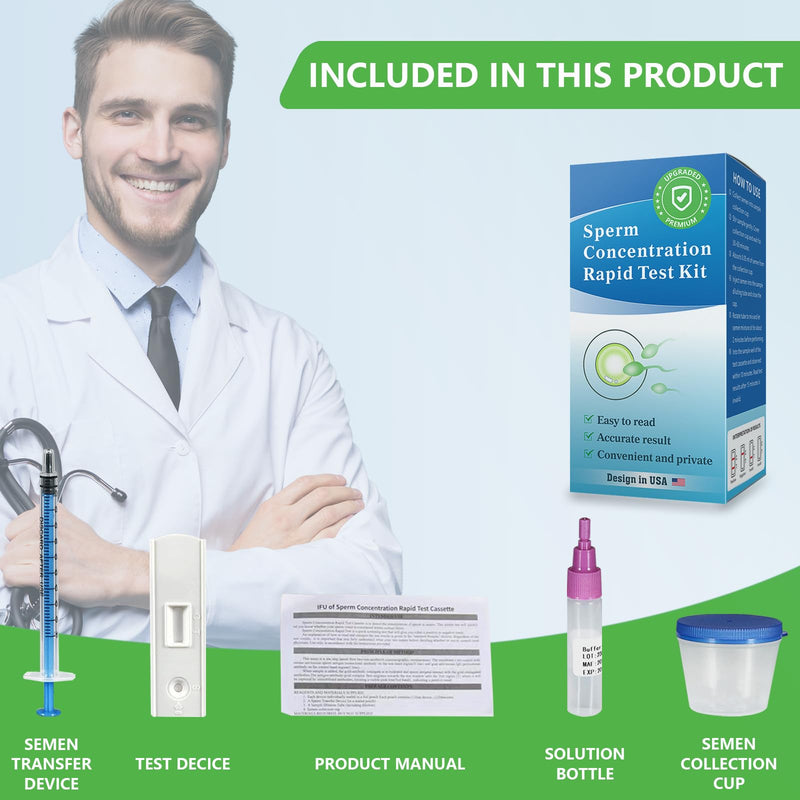 Fertility Home Test Kit for Men-Trak Plus Male Fertility Testing System- Shows Normal or Low Sperm Count- Easy to Read Results-Convenient, Accurate, Private 1 Count of 1
