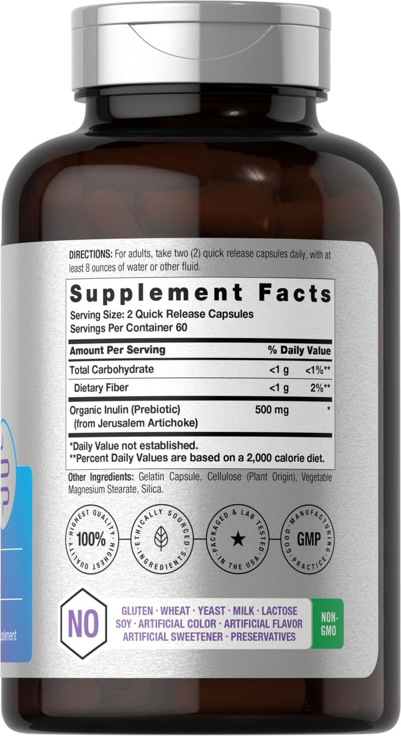 [Australia] - Horb√§ach Prebiotic for Men and Women | 120 Powder Pills | High Strength & Premium Quality Supplement | Non-GMO & Gluten Free Quick Release Capsules 