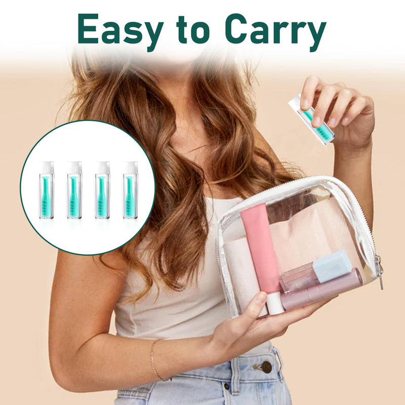 [Australia] - Pack of 4 Contact Lens Insertion Aid, Contact Lens Sucker Soft Lenses, Contact Lens Insertion Aid with Bottle, Universal Lens Applicator and Remover (Green) 