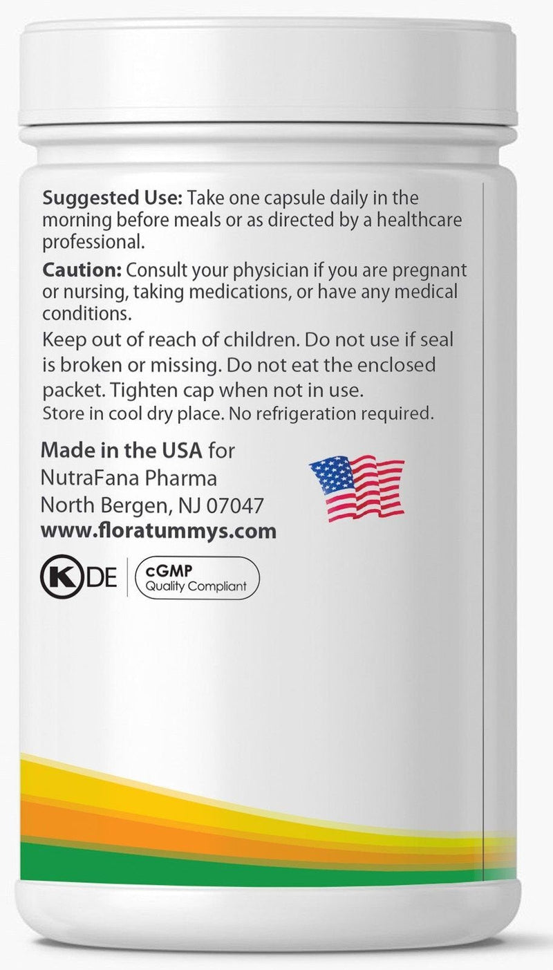 FloraTummys Probiotic for Women, Men, Kids, 12 Billion CFU, Non-Dairy, Gluten Free, Sugar Free, Non-GMO, Kosher