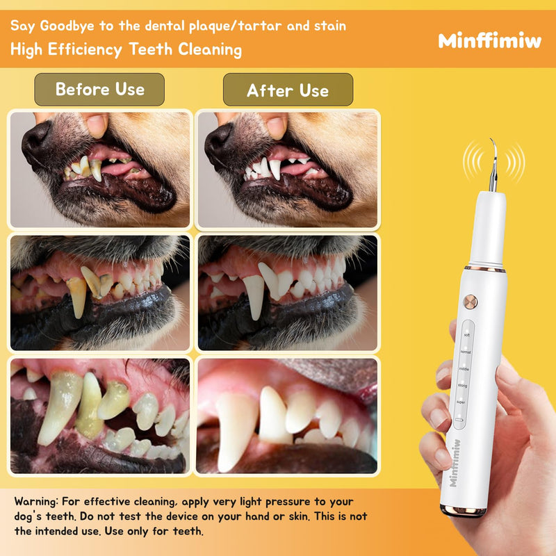 [Australia] - Dog Plaque and Tartar Remover - Electric Plaque Remover for Teeth with 5 Modes, LED Light, Safe Tooth Cleaner Dog Teeth Cleaning Kit Dental Care Tool for Pets 