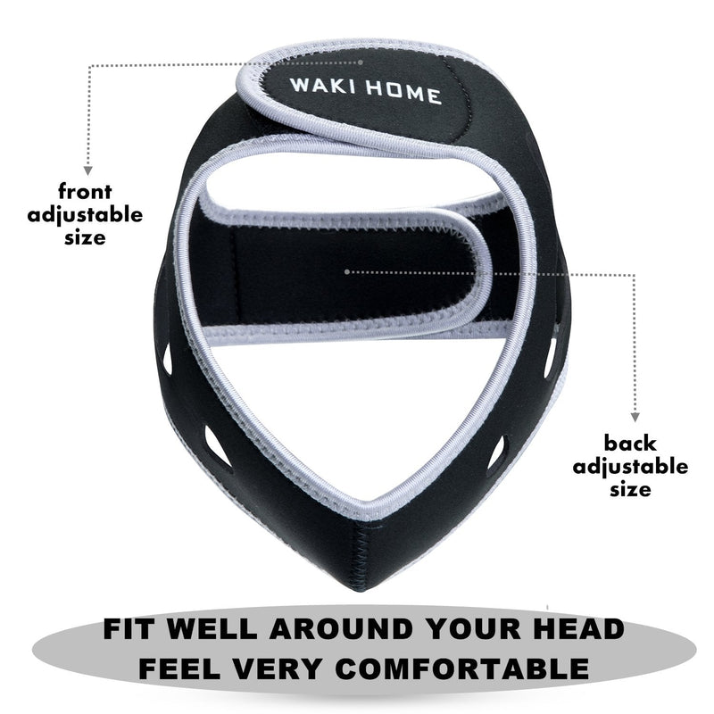 [Australia] - Anti Snoring Chin Straps - Advanced Snoring Solution and Anti Snoring Devices - Snoring Chin Straps - Stop Snoring Sleep Aid for Men and Women (Grey) (Black) Black 