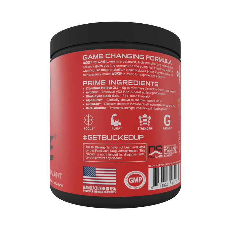 [Australia] - Bucked Up - Woke - HIGH STIM Pre Workout - Best Tasting - Focus Nootropic, Pump, Strength and Growth, 30 Servings (Rocket Pop) Rocket Pop 