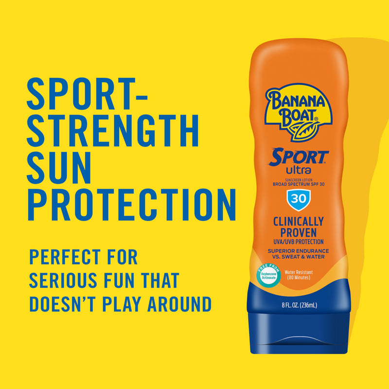 [Australia] - Banana Boat Sport Ultra Sunscreen Lotion SPF 30, Travel Size 3oz Twin Pack, Sweat & Water Resistant Sunblock for Active Lifestyle(Pack of 2) 3 Fl Oz (Pack of 2) 