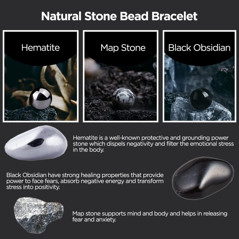 [Australia] - Gifts for Women, Gifts for Women, Magnetic Bracelet Arthritis Energy Healthy Jewelry Therapy for Sleep, Hematite Bracelet, Crystal Jewelry Bring Luck, Prosperity and Happiness 