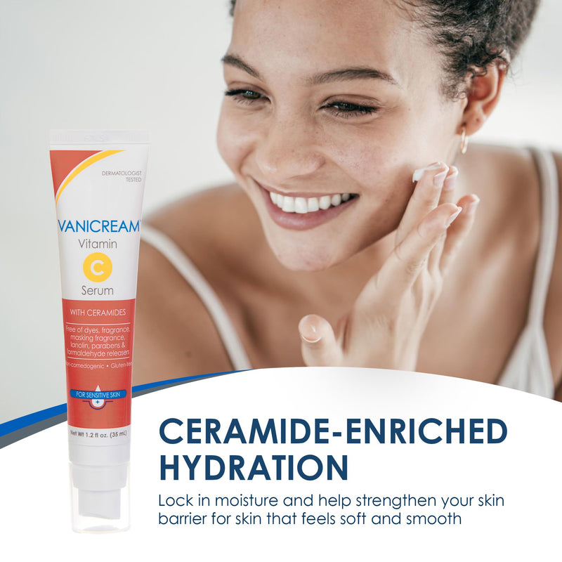Vanicream Vitamin C Serum, 1.2 Fl Oz, Formulated without Common Irritants for Sensitive Skin, Milky and Lightweight, Boosts Glow, Dermatologist-Tested 1.2 Fl Oz (Pack of 1)