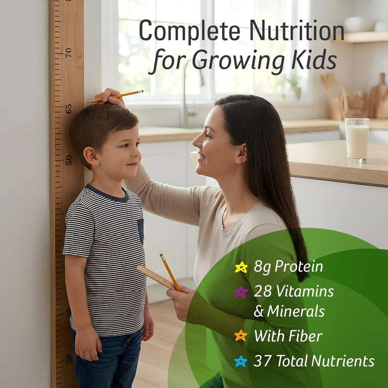 Enterex Kidz Nutritional Shake Mix for Kids – Vanilla | 8g Protein, Reduced Sugar, 28 Vitamins & Minerals | Gluten Free, with Fiber | 400g (7 Servings)