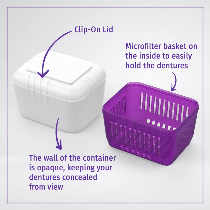 [Australia] - Dentures Cleaner Soaking Bath – Cleaning Container for Dental Appliances’ Solution (Classic) Classic 