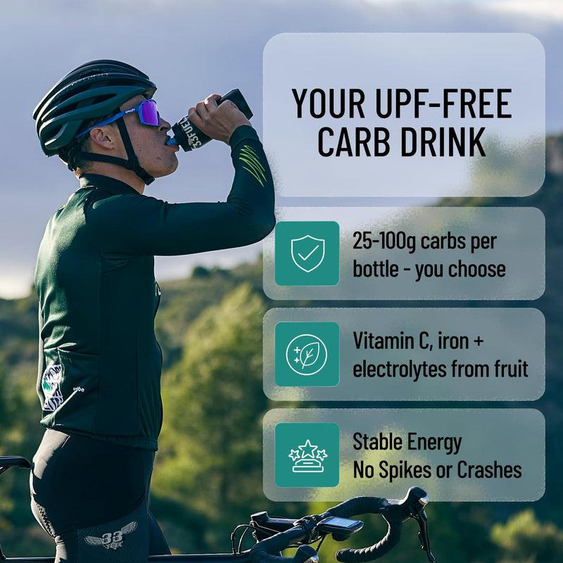 33Fuel Rocket Fuel Carb Drink Powder Mix – UPF-Free, 25-100g Carbs per Litre, Natural Electrolytes, Hydration for Running, Cycling, Endurance Sports