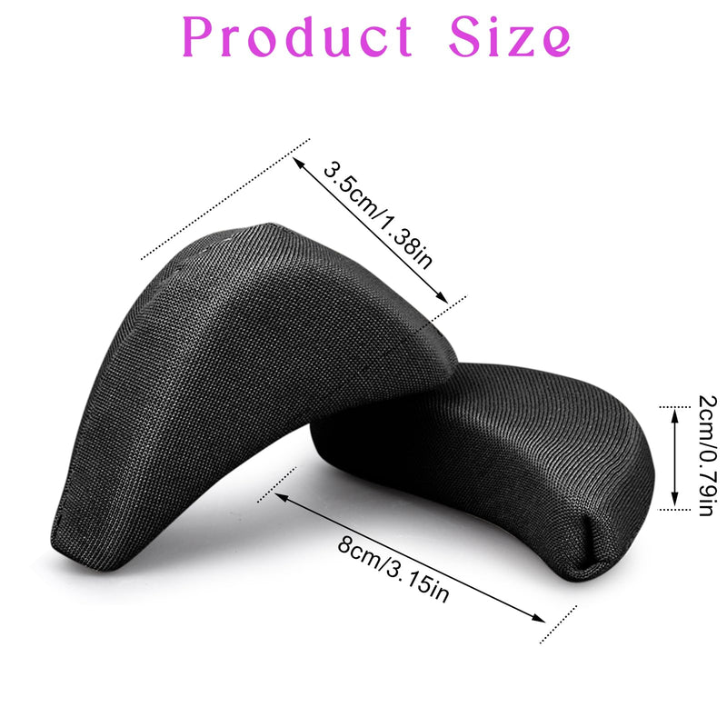 [Australia] - 5 Pairs Toe Filler Inserts Soft Large Toe Post Adjustable Shoe Filler Breathable Forefoot Pad Shoe Filler Unisex Shoe Pad Sponge Foot Brace Pad for Women Girls High Heel (Black) Black 