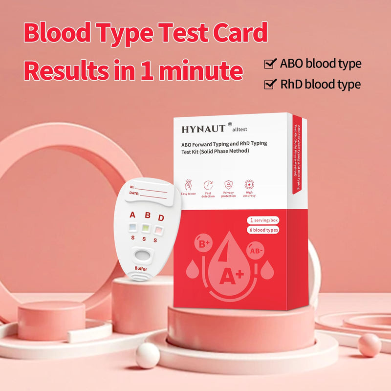 8-Type Blood Group Testing Kit (Complete Set) Rapidly detects Type A, B, O, AB, or RH blood type—results in minutes— Includes safety lancet, micropipette, and cleaning swabs— Individually packaged