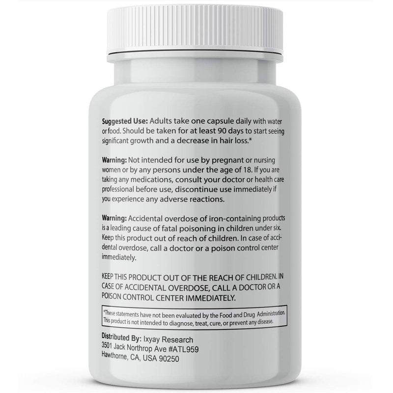 Finanutride Natural DHT Blocker & Hair Growth Capsules - Prevent Hair Loss, Stimulate Follicles, Proprietary Regrowth Treatment