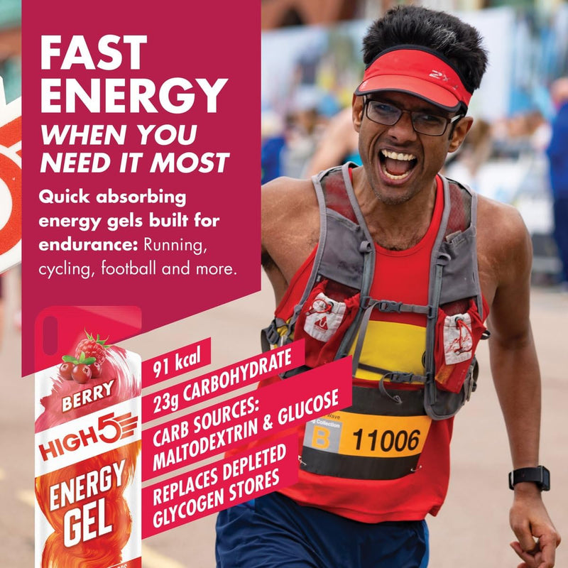 HIGH5 Hydration & Energy Bundle – Zero Electrolyte Tablets (Berry, 20) + Energy Gels (Berry, 20x40g) – Sugar Free Hydration, Vitamin C & Caffeine-Free Fuel for Endurance Performance