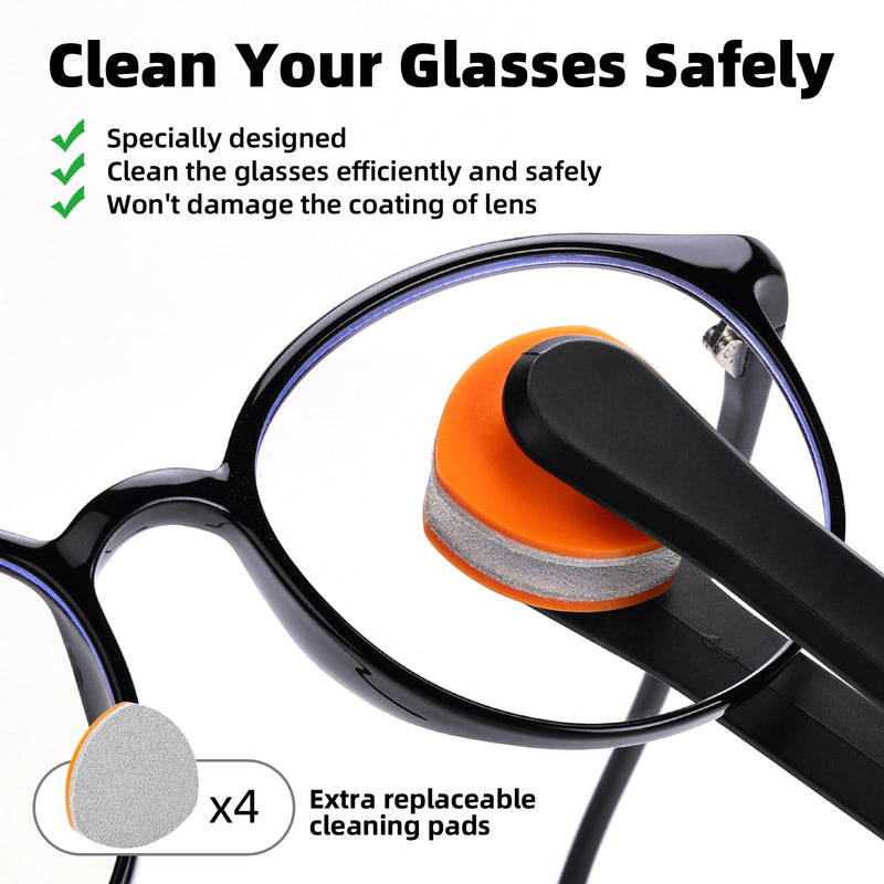[Australia] - Ordilend Glasses Cleaner Eyeglass Cleaning Kit with 24H Anti Fog Spray for Glasses and Microfiber Cloth, Portable Eyeglass Cleaner Tool Lens Cleaning kit for Camera Lenses Light Black 