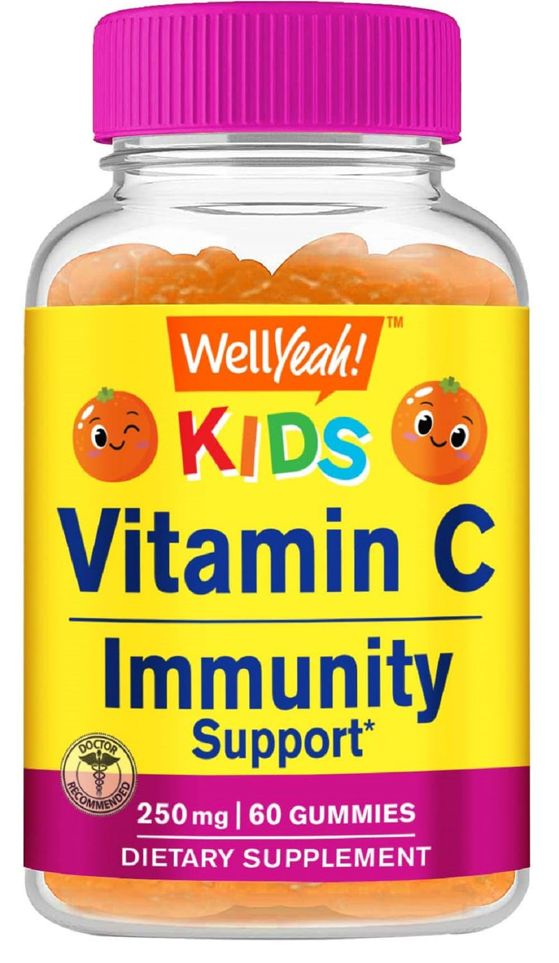 WellYeah Vitamin D3+K2 Kids + Vitamin C Kids, Gummies Bundle - Great Tasting, Vitamin Supplement, Gluten Free, GMO Free, Chewable Gummy