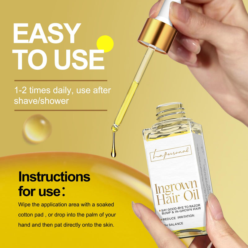 [Australia] - LA.PERSONAL Ingrown Hair Treatment, Razor Bump Treatment for Men and Women, Razor Bump and Burn Remover Ingrown Hair Oil for Bikini Area, Legs and Underarm Area After Shave 40 ML/1.4 FL OZ 