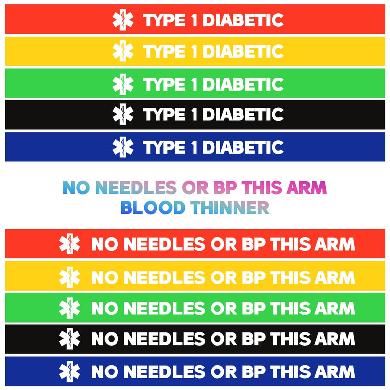 [Australia] - XUANPAI 5 Pack Rubber Silicone Sport Medical Emergency Alert ID Bracelets Wristband for Men Women Kids NO Needles OR BP This ARM 