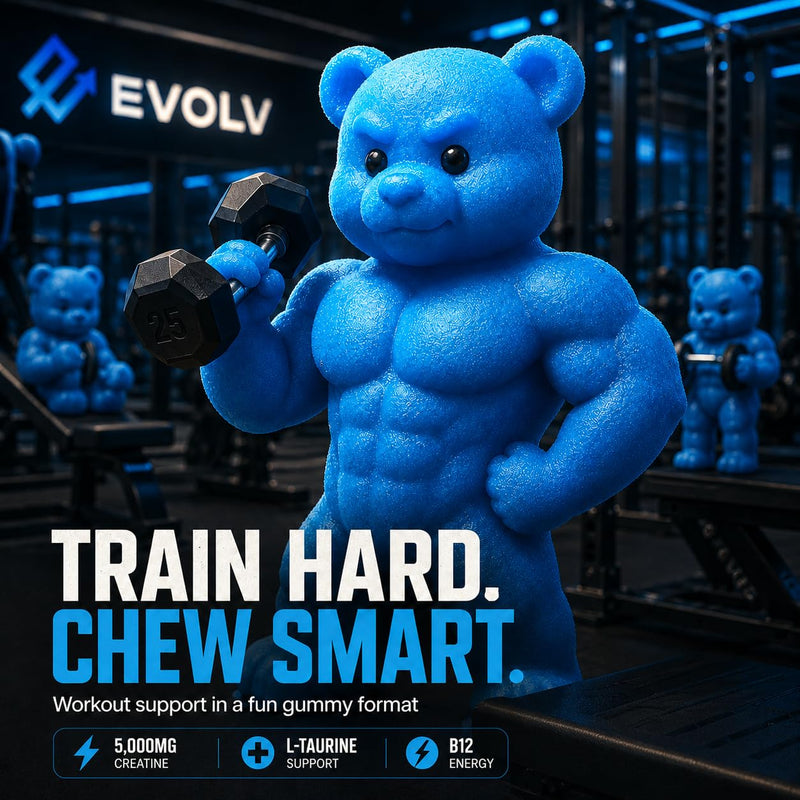 Creatine Monohydrate Gummies + L-Taurine & B12 | 90 Vegan | Overload Creatine Gummies 5000mg | Pre Workout & Post Workout Energy for Men & Women | Sugar-Free Creatine Max
