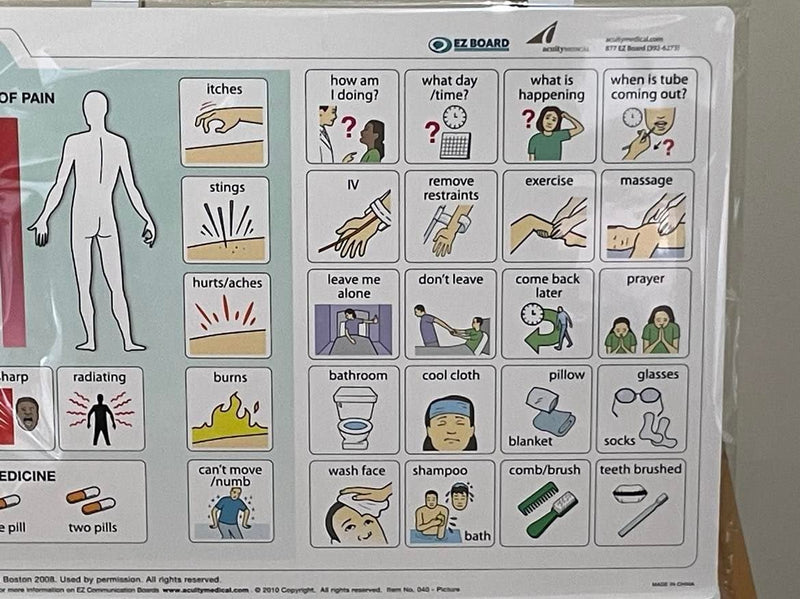 [Australia] - Vidatak EZ Board for Patient Communication Board, Picture Symbol Board 