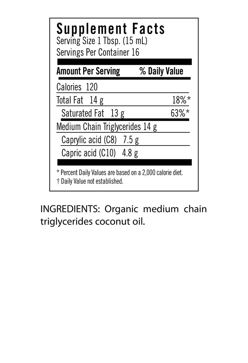 [Australia] - Flora - MCT Oil Certified Organic - Supports Muscle Energy & Brain Health - Contains C8 Caprylic Acid & C10 Capric Acid - Non-GMO, Gluten-Free, Vegan & Keto-Friendly - 8.5 fl. oz. Glass Bottle 