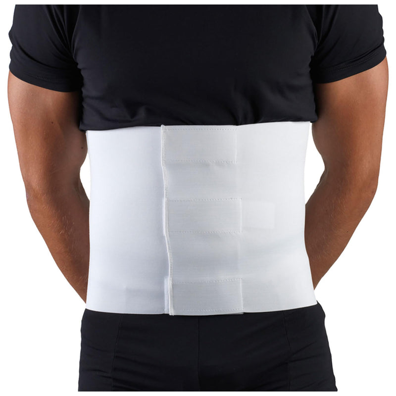 OTC Abdominal Binder, 10-Inch Chest and Rib Panel Support for Men and Women, Elastic, White, 3X-Large 3X-Large (Pack of 1)