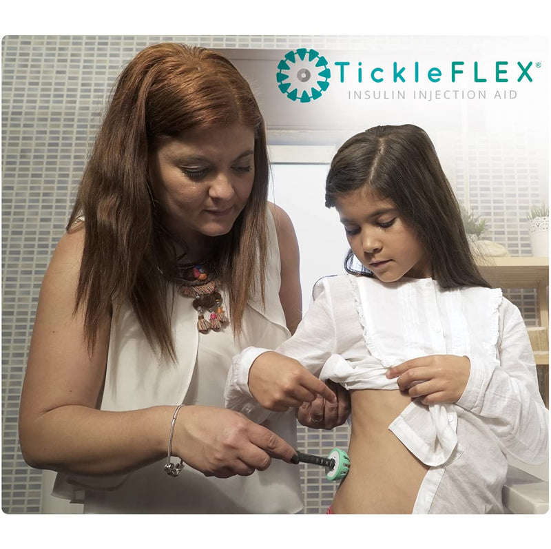 [Australia] - Insulin Pen Needle Injection Aid - Patent Pending Award Winning Universal Fit Add-on for Standard Pen Needles for Reducing Pain, Bruising and Anxiety (TickleFlex) TickleFlex 