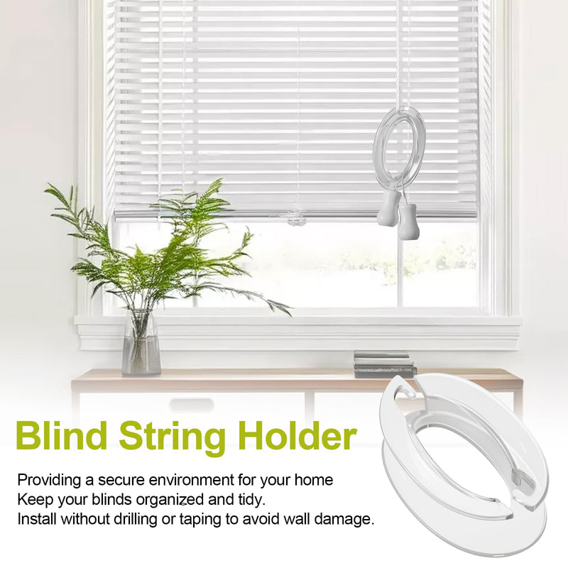 [Australia] - Window Blind Cord Winder, Safety Baby Proof Blind Cord Holder Wrap, Childproof Clear Plastic Windows Shade String Clips,Blind String Holder,No Wall Damage (4 Pack) 4pack 