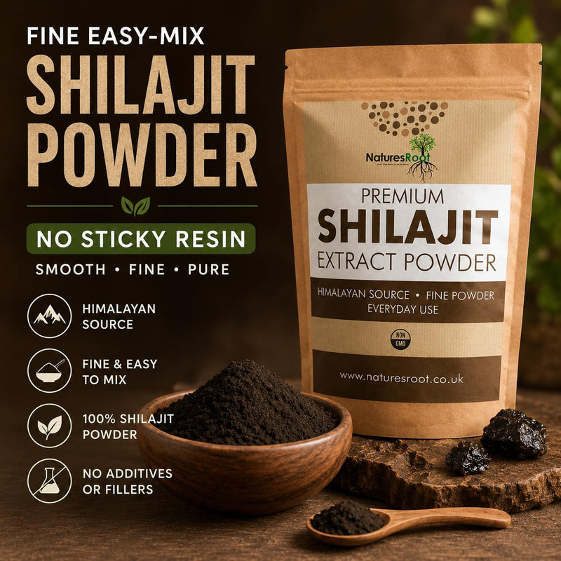 Nature’s Root Premium Shilajit Powder 250g - Ayurvedic Medicine | Indian Himalayan Supplement | Natural Energy Booster | Vegan