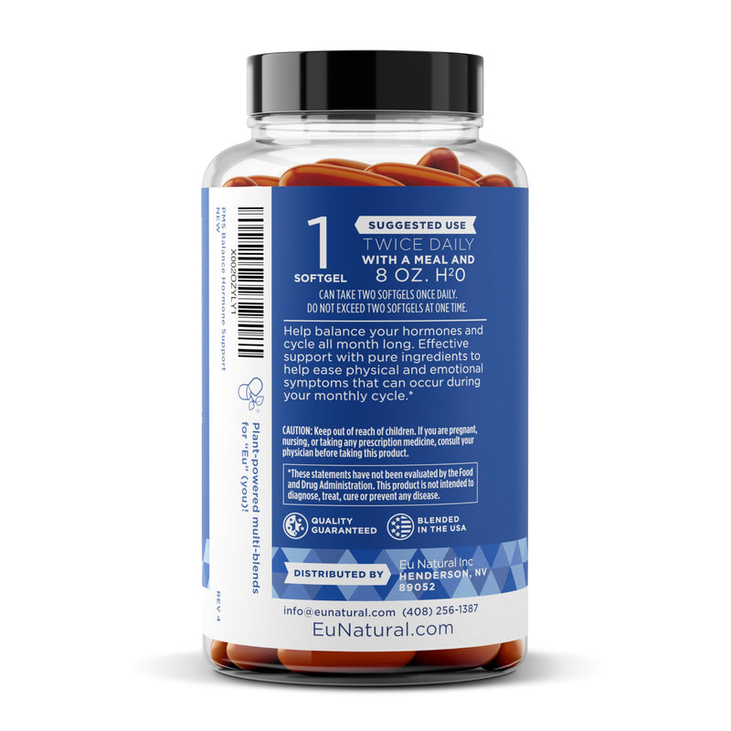 [Australia] - Balance PMS Vitamins for Women - Hormone Balance for Women, Menstrual & PMS Relief - Bloating, Cramping, Mood Swings, Restlessness, Clear Skin - Primrose Oil, Black Seed Oil & DIM - 60 Liquid Softgels 