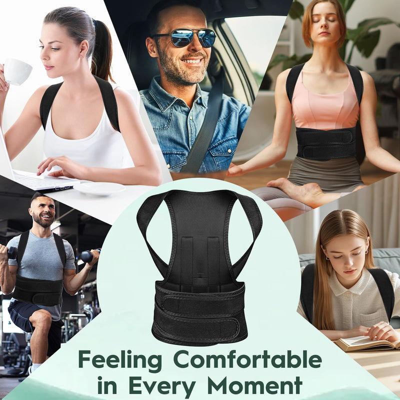Back Brace Posture Corrector For Men and Women - Bionic System Posture Correctors, Adjustable Full Brace, Shoulder Back Straightener, Neck, Upper And Lower Pain Relief
