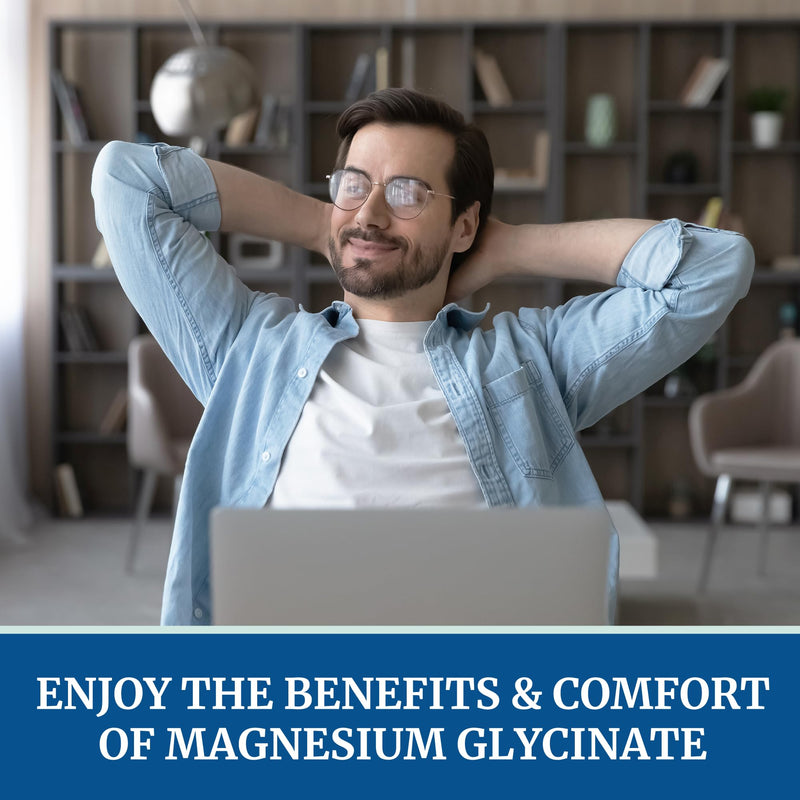 [Australia] - Magnesium Glycinate 500mg | Chelated for Muscle Relaxation, Bones, Heart, Nerve, Sleep & Calm Support for Women & Men | High Absorption Magnesium Chelate Supplement & Bisglycinate Complex | 120ct 
