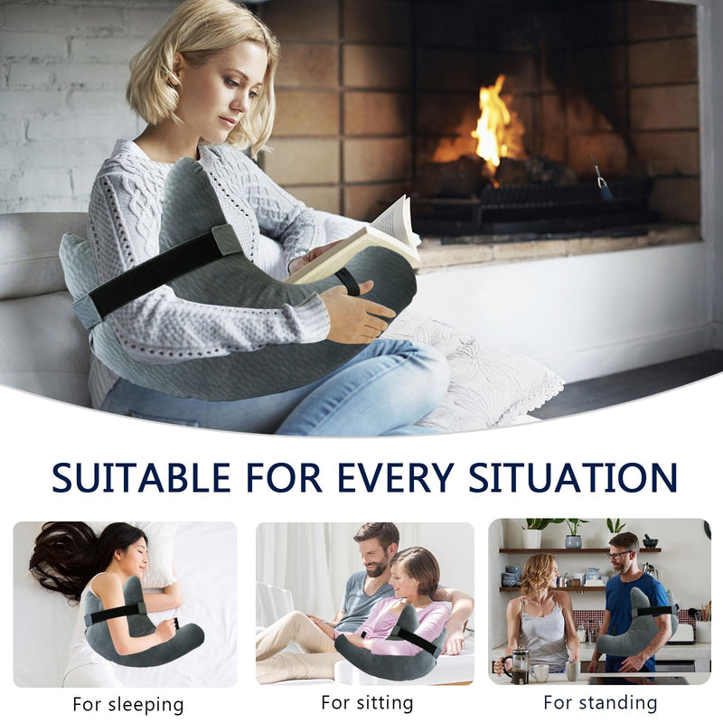 [Australia] - Post Shoulder Surgery Pillow, Shoulder Pillow for Shoulder Pain, Rotator Cuff Pillow, Arm Pillows for Adults After Surgery, Side Sleeper Pillow for Neck and Shoulder Pain Relief (blue with strap) Blue With Strap 