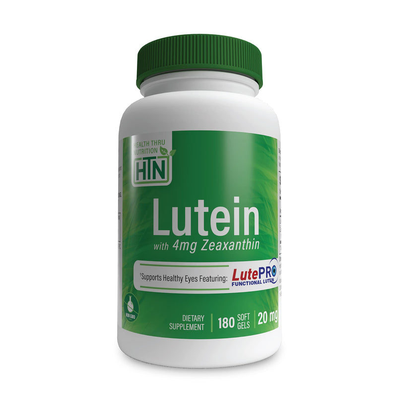 [Australia] - Lutein 20mg with Zeaxanthin 4mg 180 Softgels | All-Trans Marigold Extract in Nature Identical 5:1 Ratio | Supports Healthy Eye, Skin and Brain | Non-GMO Soy & Gluten Free | by Health Thru Nutrition 180 Softgels (Pack of 1) 