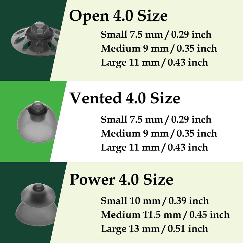 Hearing Aid Domes for Phonak Replacements, Phonak Hearing Aid Domes (Phonak Open Domes Small Size / 2 Packs）, Universal Domes for Phonak Hearing Aid Accessories. OPEN DOME S