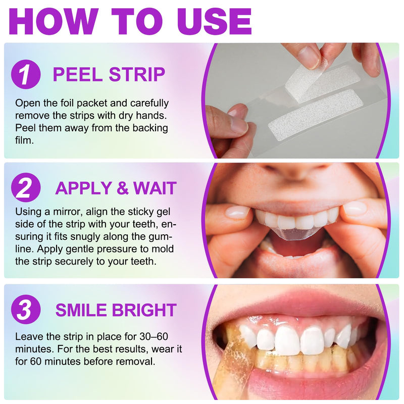 Teeth Whitening Strips,7-Day whitening Strips,Peroxide Free,Sensitive Teeth Whitener,Enamel Safe for Whiter Teeth,Deep Stains Removal,nstant Teeth Whitening Without The Harm (28pcs) Coconut 28pcs