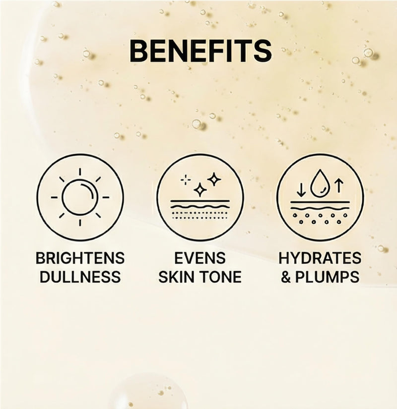 MAYA Vitamin C Brightening Serum with Folic Acid, Face Serum for Hydration & Glow, Lightweight Daily Facial Serum, 30ml