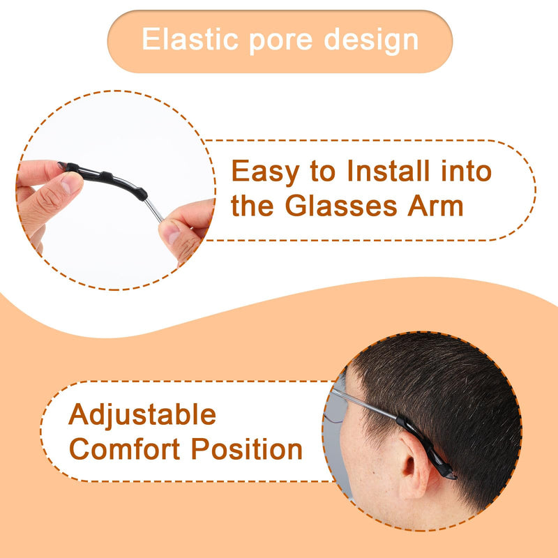 [Australia] - Thinp 7 pairs of glasses ear hooks glasses ear grip anti-slip glasses glasses temples glasses anti-slip silicone anti-slip glasses temples glasses slip stop glasses temples cover glasses temples, for glasses 
