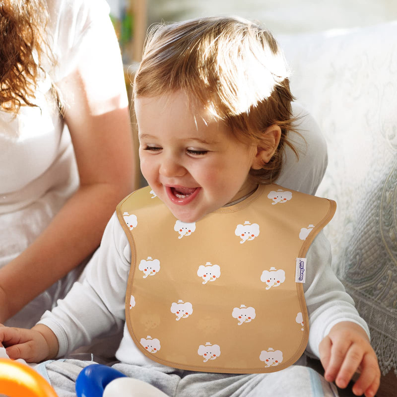 [Australia] - Soarwg Kids Bibs, Baby Bibs, Waterproof Baby Bibs for Boy and Girl, Great Travel Baby Bibs for Eating, Feeding Bibs, 5 Pack Cartoon 
