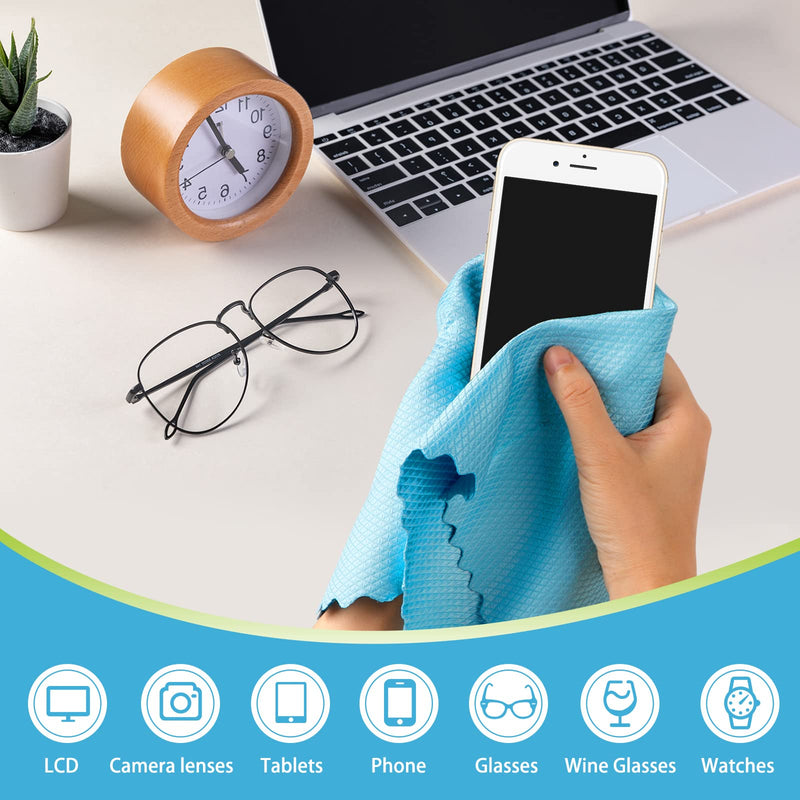 [Australia] - AIDEA Microfiber Glass Cleaning Cloths-8PK, Premium Microfiber Glass and Window Cleaner, Lint-Free Quickly Clean Windows, Glasses, Windshields, Mirrors, Stainless Steel-12"x12" 12"x12" 