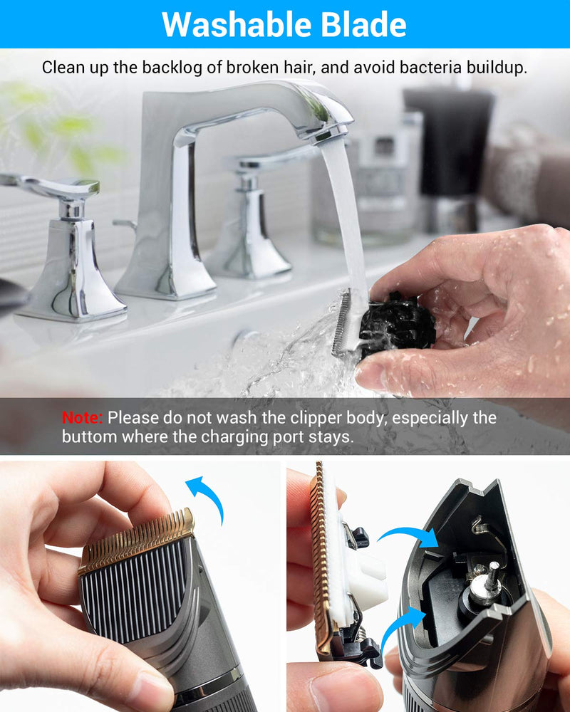 [Australia] - Qhou 2022 Newest Hair Clippers, Professional Hair Trimmer for Men, Corded/Cordless USB Rechargeable Clippers Set Electric Barber Home Hair Cutting Kit Beard Trimmer for Men with Combs and Cape- Gray 