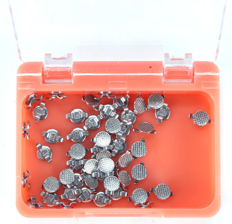 [Australia] - 50Pcs/Box Dental Orthodontic Lingual Button Bondable With Cleat Mesh Round (Bondable Lingual Cleat Small) Bondable Lingual Cleat Small 