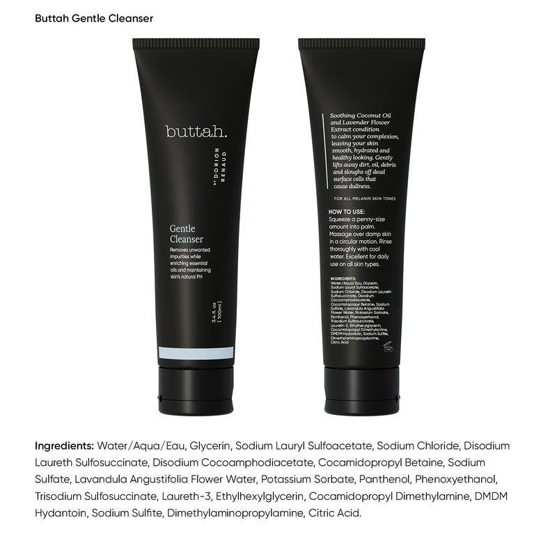 Buttah Skin by Dorion Cleanse + Vibe Brush Kit | Vibe Cleansing Face Brush | Buttah Facial Cleanser 3.4oz | 2-Speed Sonic Pulsating - Gentle Exfoliation - Water Resistant