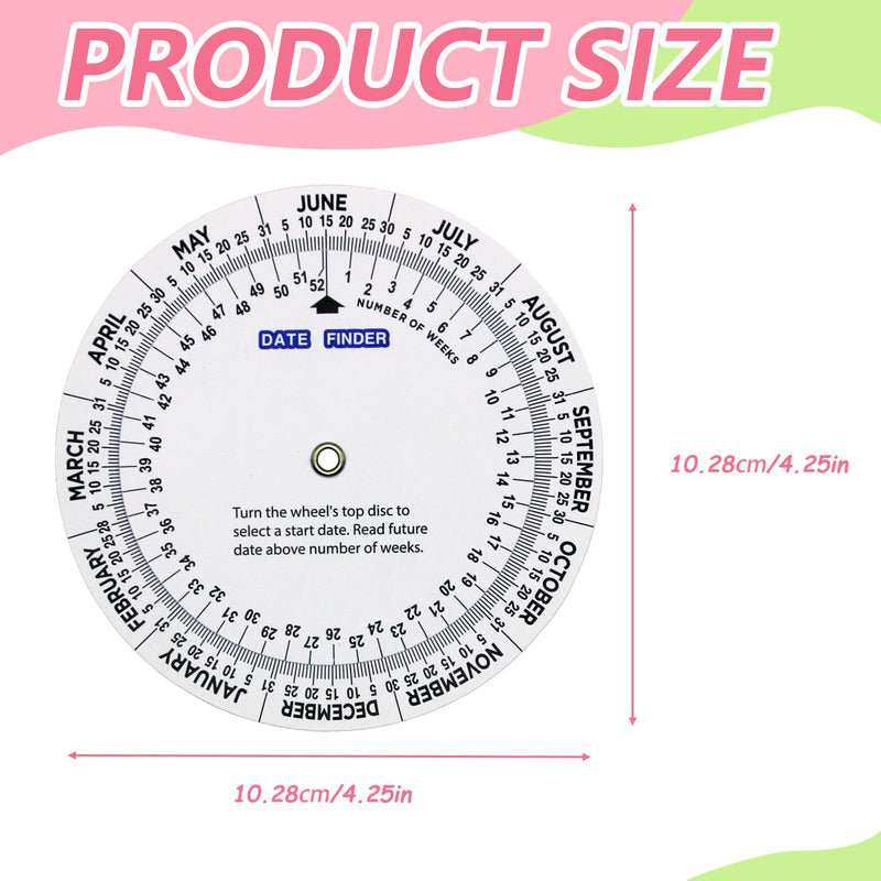 2 PCS Pregnancy Wheel, Due Date Calculator for Pregnant Patients,Pregnancy Wheel Badge Card for OB/GYN, Doctors, Midwives,Nurses and Patients