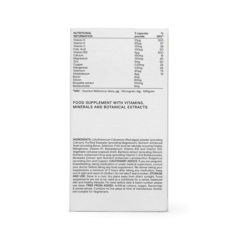WILD NUTRITION Food-Grown Bone + Muscle Support | Support Bone Health | Key Minerals Calcium, Zinc, Magnesium and Vitamins C, D and K