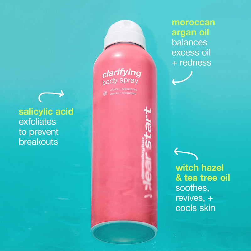 [Australia] - Dermalogica Clear Start Clarifying Bacne Spray - Back Acne Treatment Spray for Body Breakout, Pore Clearing, Preventing Pimple with Salicylic Acid, Witch Hazel, Tea Tree Oil, All Skin Type - 6 fl oz 