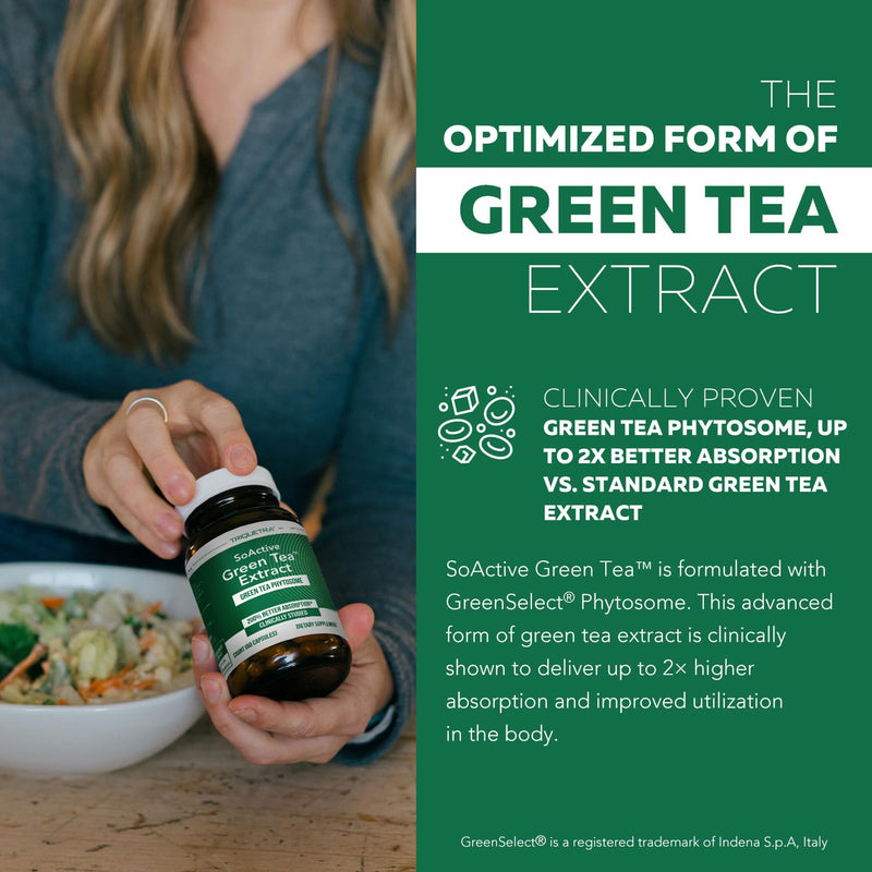 [Australia] - SoActive Green Tea‚Ñ¢ Extract - Clinically Studied Green Tea Phytosome - Up to 200% Better Absorption & Bioavailability - Clinically Validated Dose - Supports Metabolism & Weight Management - 60 Caps 