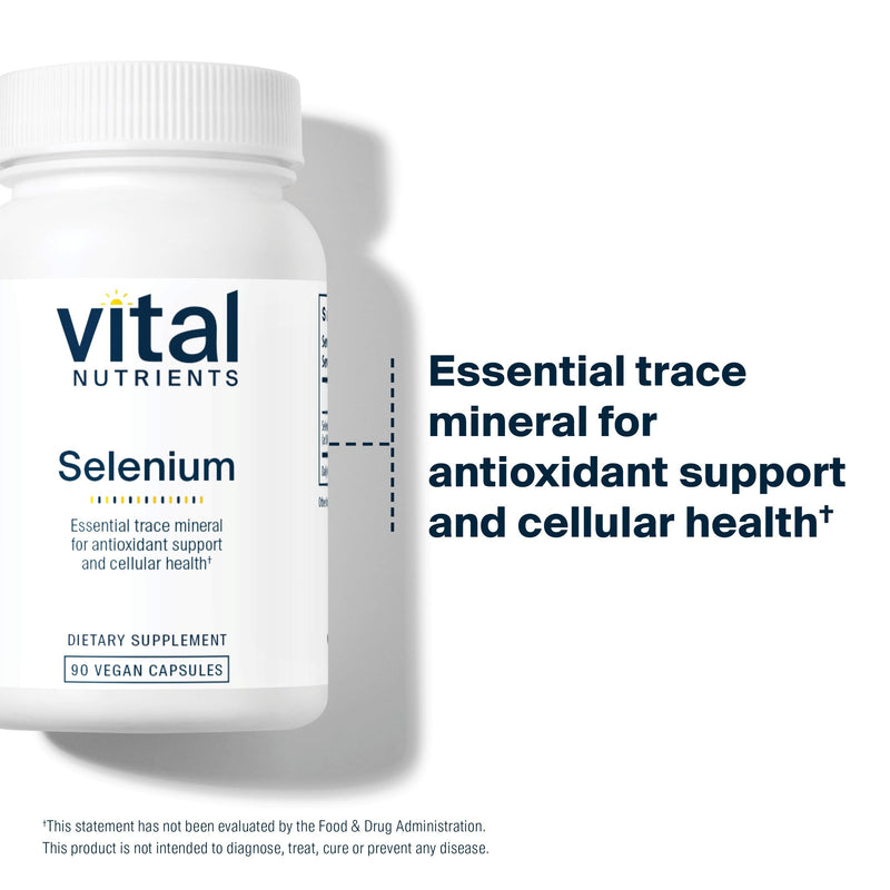 [Australia] - Vital Nutrients - Selenium - Powerful Antioxidant Support - 90 Vegetarian Capsules per Bottle - 200 mcg 